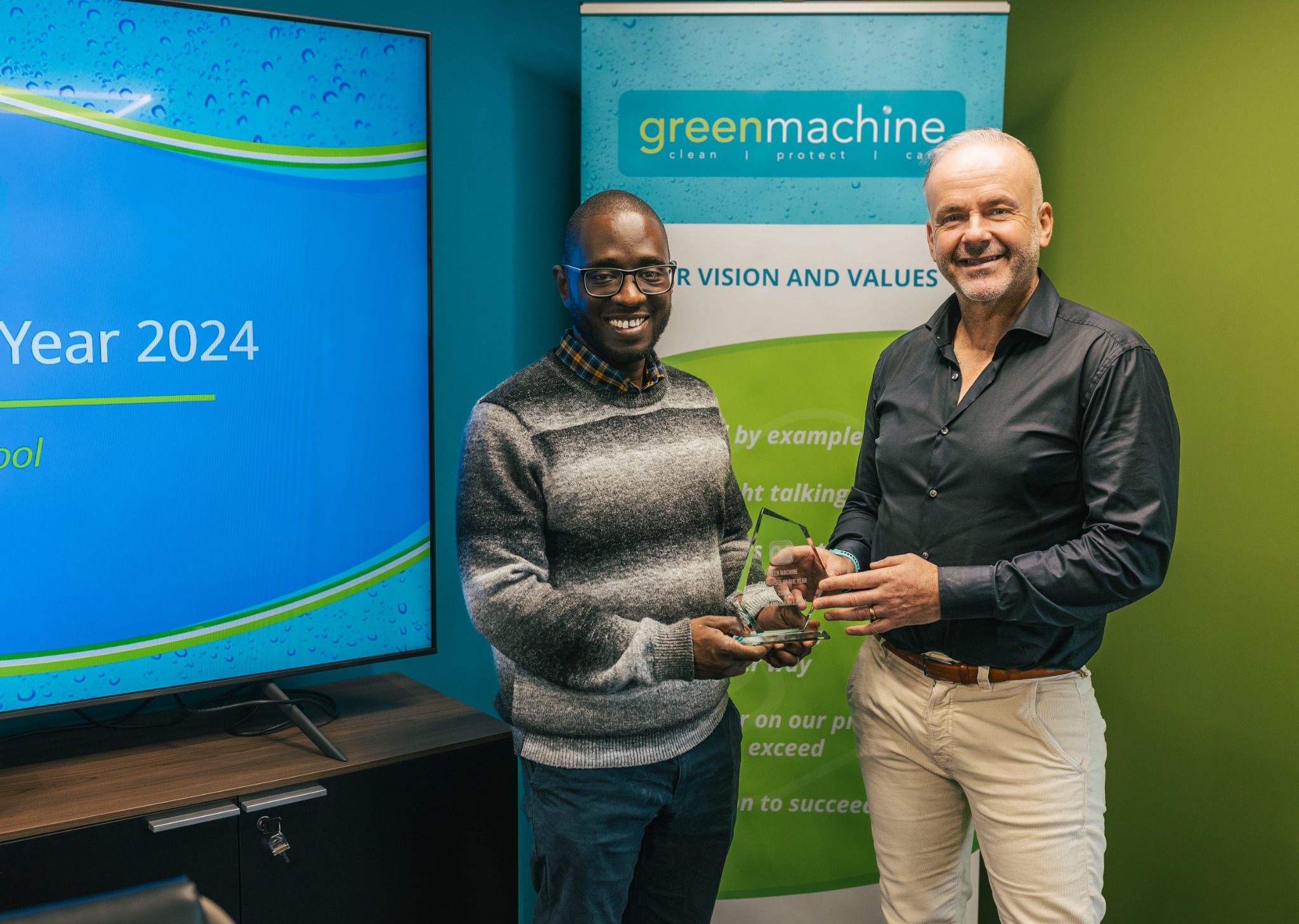 A Green Machine franchise award presentation